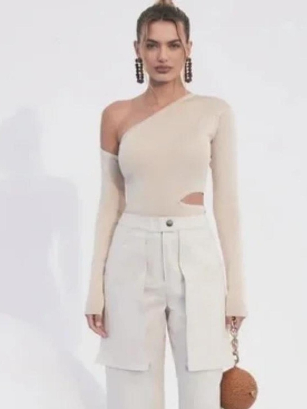 Cult Gaia teri one-shoulder knit top XS